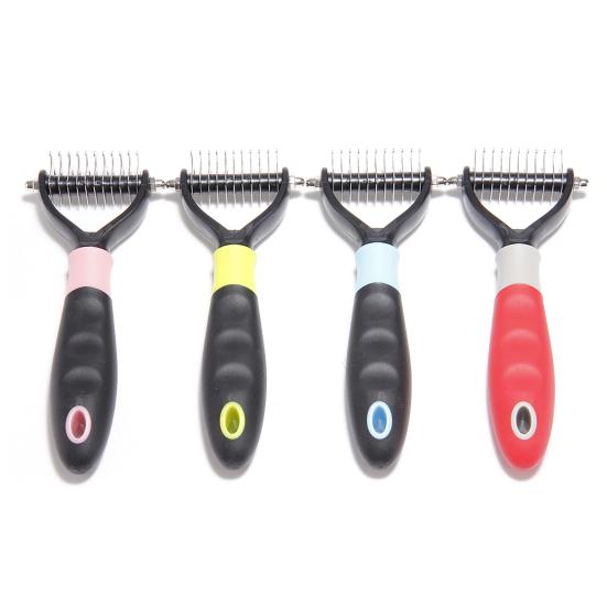 Grooming Comb Pet Hair Combing Hand-held Design Colorful Shedding Hair Remover for Pets