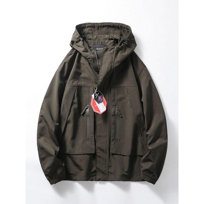 Американская горная куртка-карго Верхняя одежда Мужской модный бренд Ветрозащитный водонепроницаемый тренч для улицы Мужская трехзащитная куртка для внешней торговли Army Green 2XL