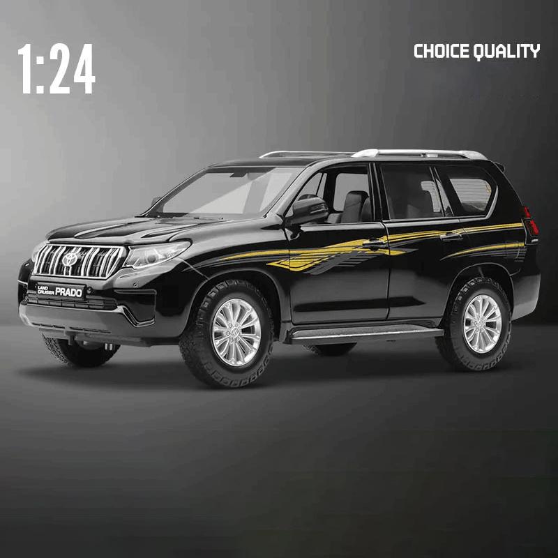 

1/24 TOYOTA PRADO SUV литые игрушечные машинки из металла игрушечная модель автомобиля коллекция звуков и света детские игрушки чёрный