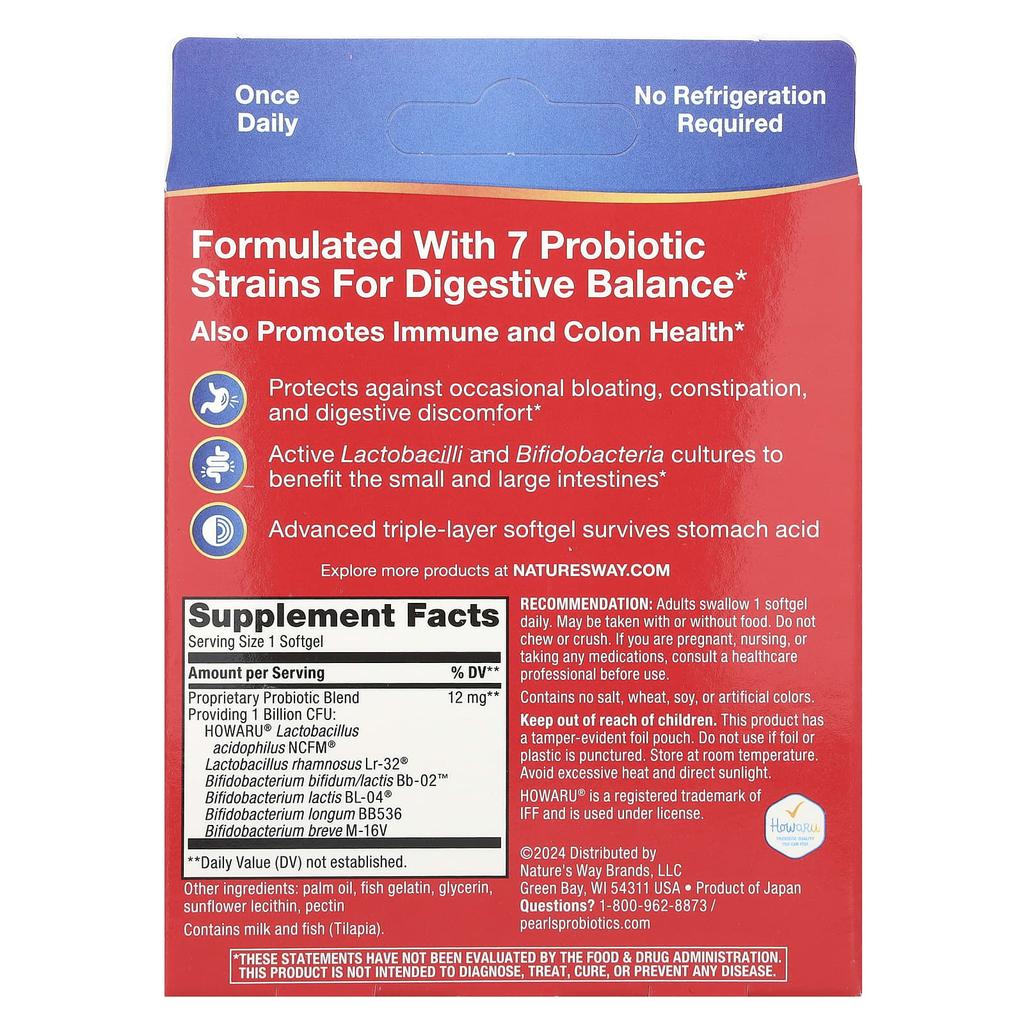 Nature's Way Complete Probiotic Pearls, 1 Billion Cfu, 30 Softgels