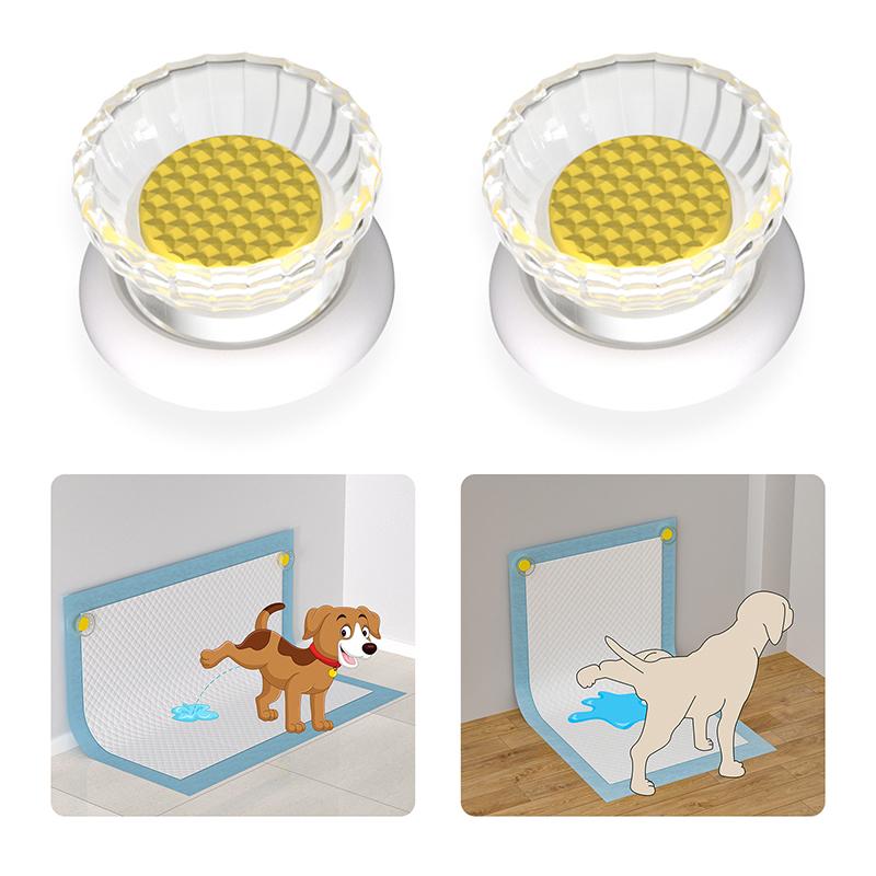 2/4 Stück Klebende Einfache Haustier-Urinpads Befestigungsschnallen Tragbare Verstellbare Hundetoilette Magnetische Befestiger Mascotas Perros Accesorios