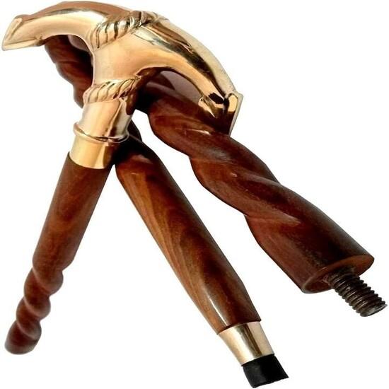 

Антикварный стиль Викторианский Винтажный Дизайнерская Латунная Ручка Трость Деревянная Трость M аэро