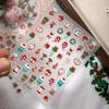 Festive Silver Christmas Nail Stickers: Snowflakes, Gingerbread, Snowmen, Fireworks & Apples