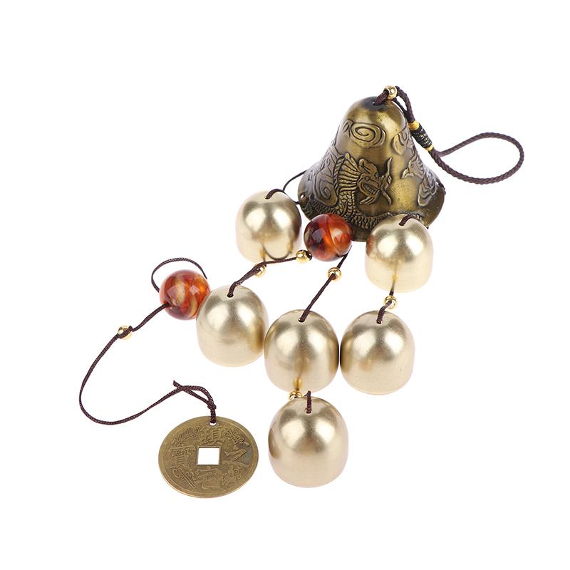 

6 Медных Сплавных Колокольчиков Уличные Металлические Колокольчики Ветра Двор Сад Подвесное Украшение Декор Садовый Колокольчик Ветра Подвеска Фэн-шуй one size