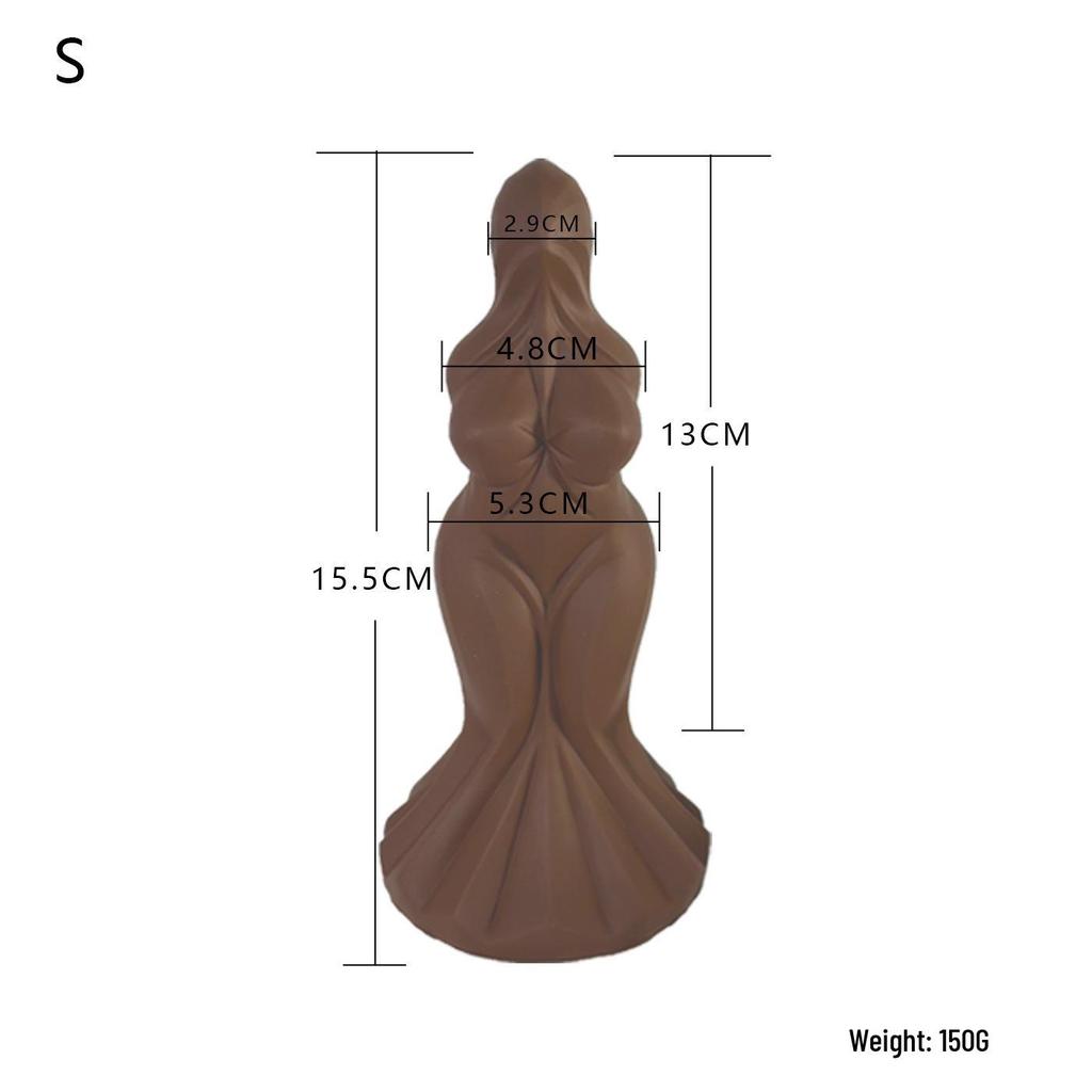 Unregelmäßig geformter Silikondildo - Stiller manueller weiblicher Masturbator