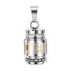Retro Titanium Steel Buddhism Shurangama Mantra Pendant for Necklace Earring
