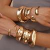 Metallic Oval Irregular Geometric Opening Bracelet Personality Temperament Jewelry