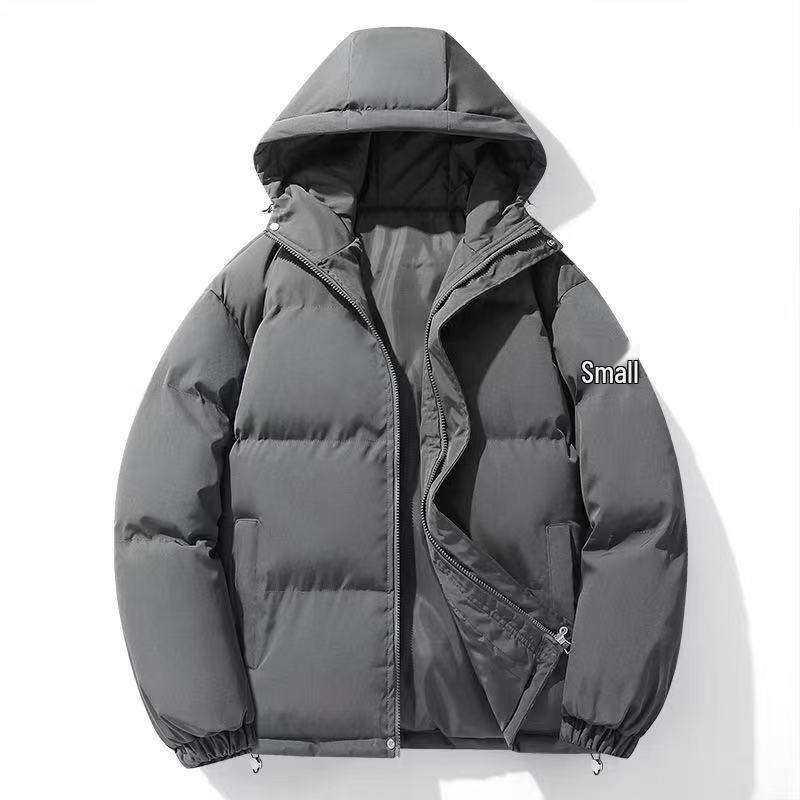 Giacca con Cappuccio in Cotone Unisex: Colore Unico, Ispessito, Caldo, Resistente al Freddo