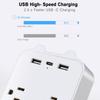 Powerful 9-in-1 Surge Protector with 6 Outlets Ideal for Home Office USB & USB-C Charging