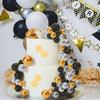 32Pcs Black Gold Silver Ball Cake Topper Decorations Mini Balloons Sticks Foam Balls Picks Cake Decorationsfor Wedding Birthday