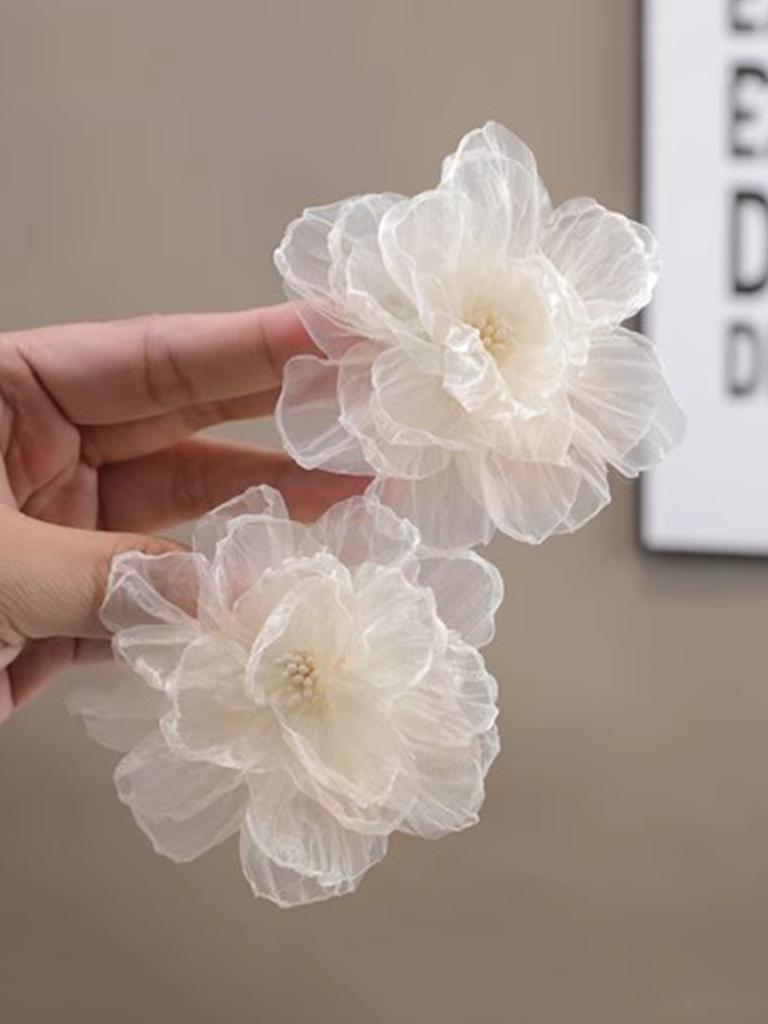 2/6 Stück Mode Künstliche Blume Haarspangen Haarnadeln für Frauen Mädchen Party Haaraccessoires