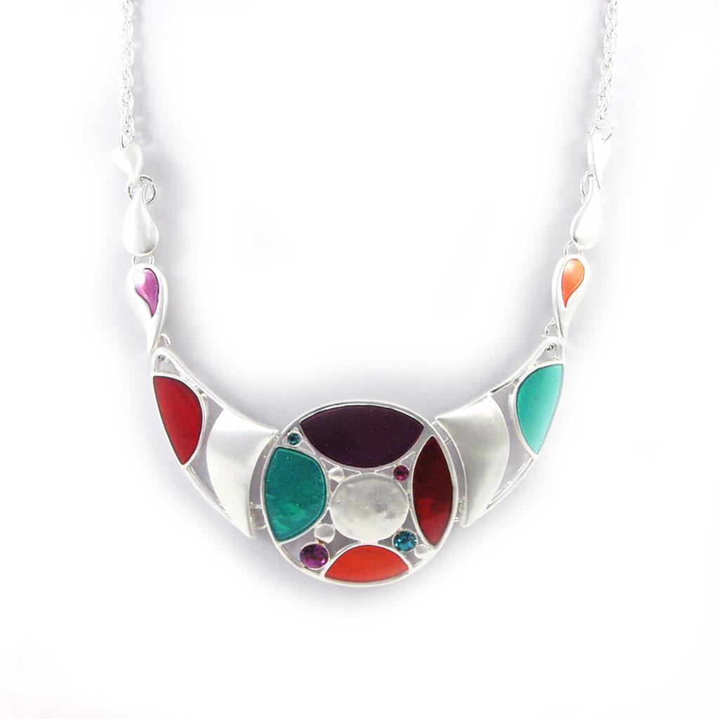 NOA [G5877] - Designer Necklace 'Harlequin' Tutti Frutti