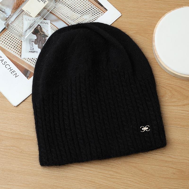 Women Winter Warm Ear Protection Knitted Hat Female Cute Pullover Wool Hat