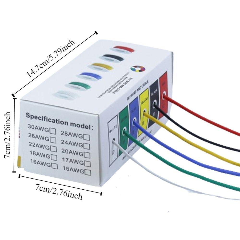 Tinned Copper AWG Electric Wire 6 Colors The Hook Up Assorted Wire Set  RC Planes