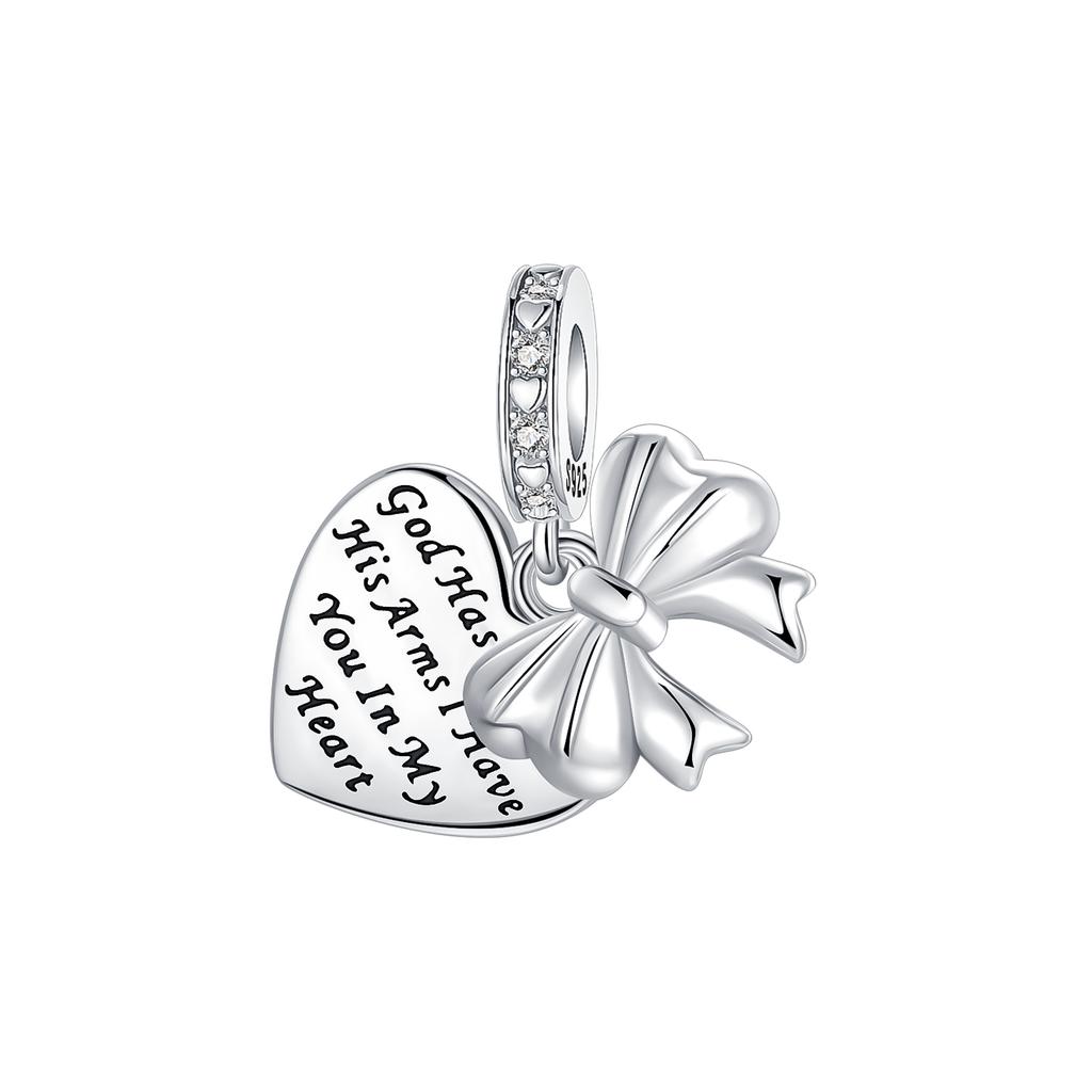 Copper Pink Zircon Mom Wife Tulip Bow Beads Pendants Charms Fit Original Bracelets Diy Birthday Jewelry Gift