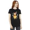 Disney Womens/Ladies Winnie The Pooh Winter Wishes Cotton Boyfriend T-Shirt