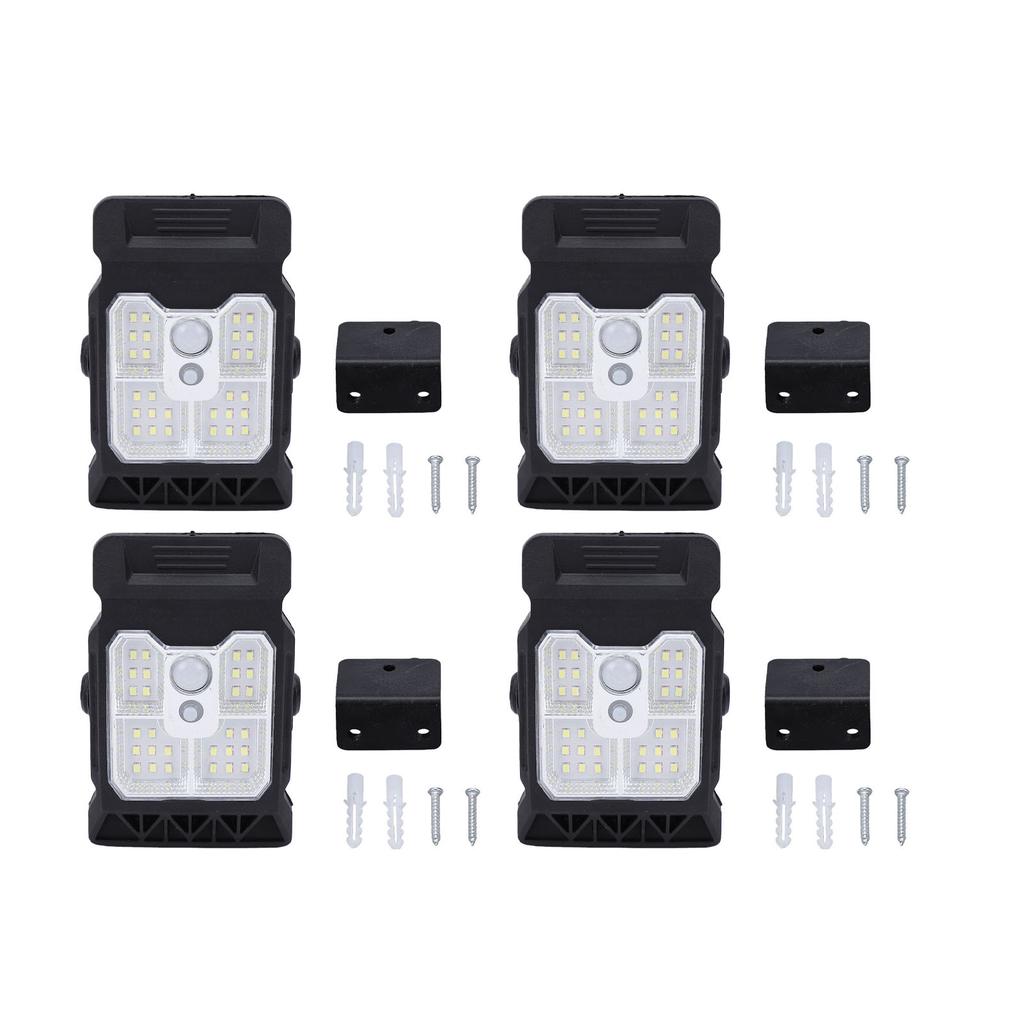 4pcs Solar Clip Light Motion Sensor 3 Lighting Modes Water Proof Clip On Fence Light for Garden