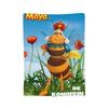Super Soft Maya The Bee With Flowers Cartoon Throw Blanket Premium Flannel Fleece Lightweight  Bed Blanket Fuzzy Plush Blankets