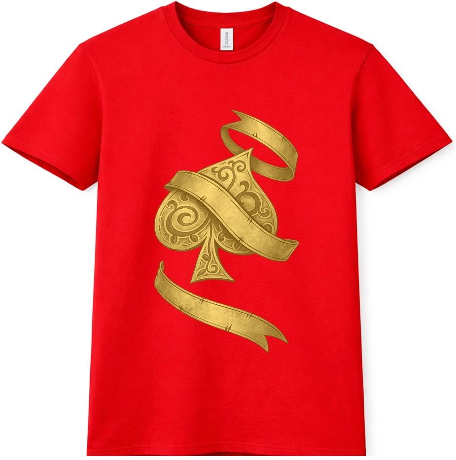 Poker T-Shirt Ace Of Spades Casino Gambling Card Player Skull Gift Graphic Tee 4XL