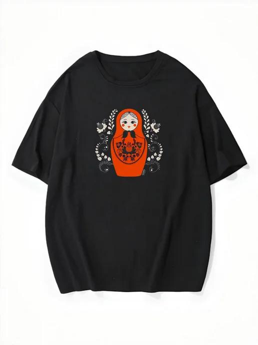 Oversized T-shirt with a “Russia” print M