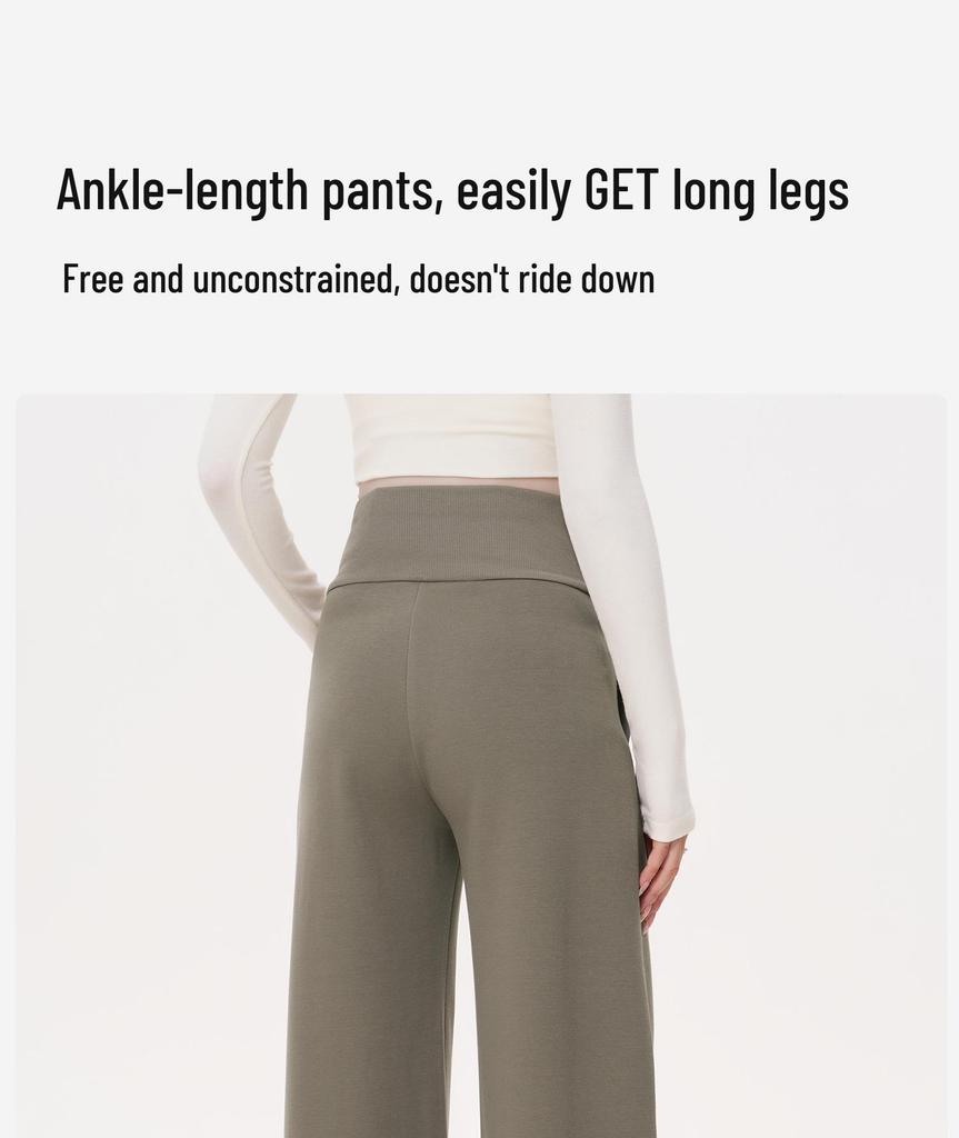 Masanon 2025 Maternity Wide-Leg Drawstring Pants – Comfortable Autumn Wear