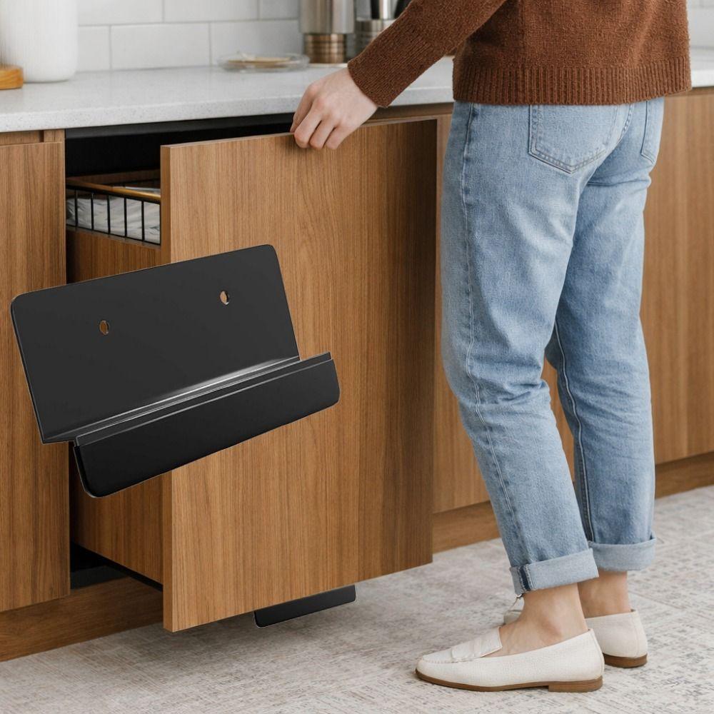 Metal Foot Pull Handle Efficient Cabinet Door Handles Durable Touchless Opener  Kitchen