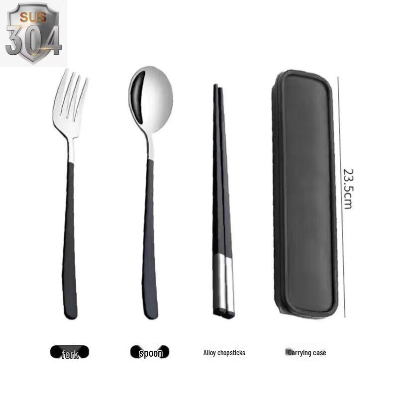 Portable Stainless Steel Chopsticks, Spoon & Fork Set