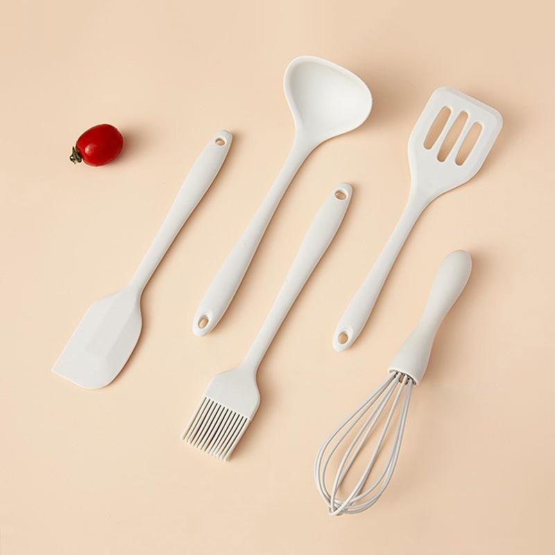 3/4/5 Pcs Silicone Baking Set Cake Cream Spatula Scraper Kitchen Household Egg Whisk Barbecue Oil Brush Gadget Kitchen Supplies