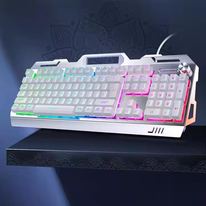 New Arrivals Mechanical RGB Back Light Keyboard Mouse Headset Combination Wired Desktop 104-Button Gaming Combo