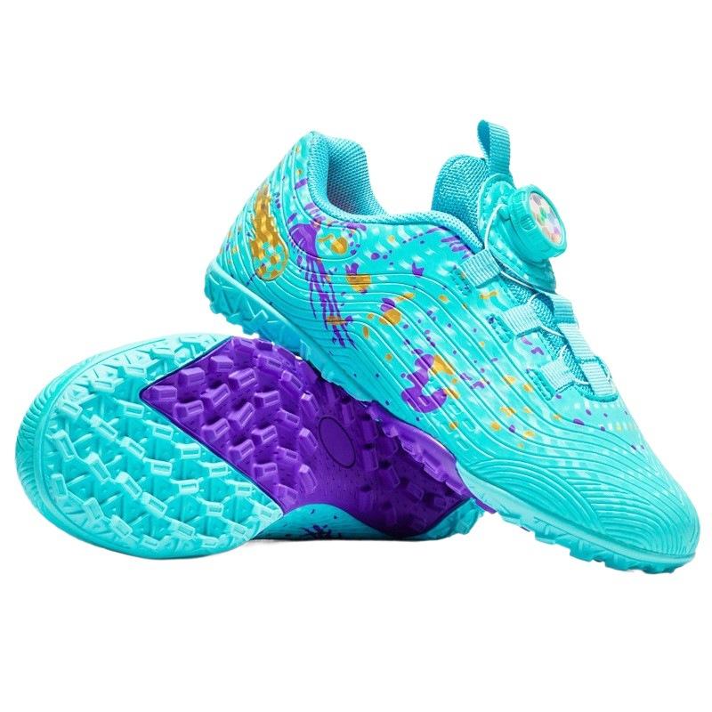 2025 new broken nail low football shoes rotating buckle men's and women's game training shoes