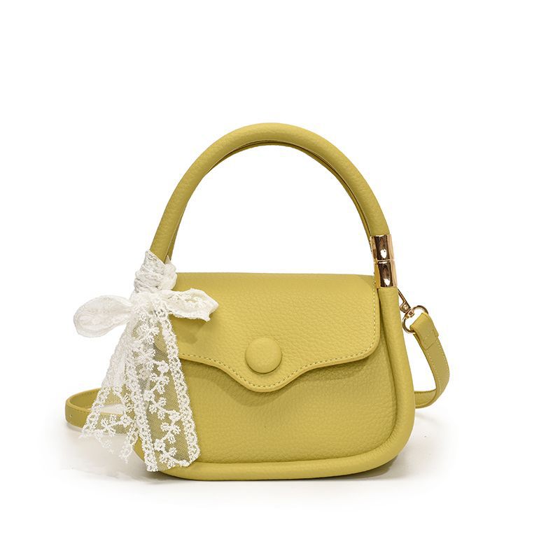 

Korean version of fashion hand-carried small square bag women s new spring simple casual messenger bag temperament versatile shoulder bag жовтий