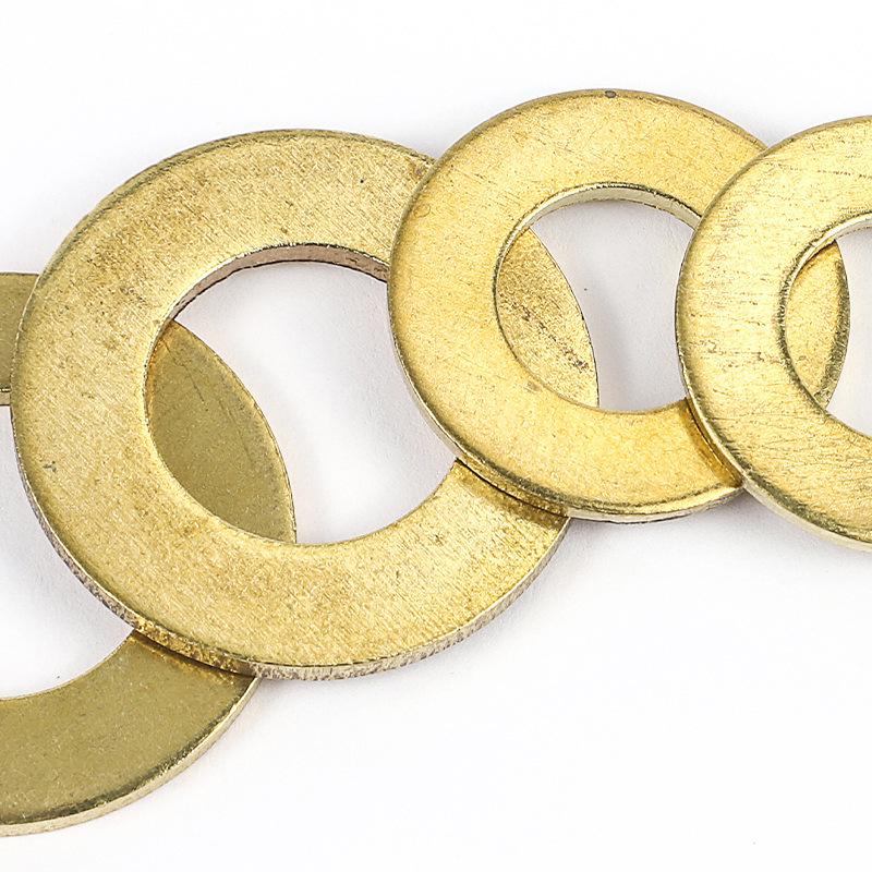 Brass and Copper Round Flat Washers - M2, M3, M4, M5, M6 Sizes