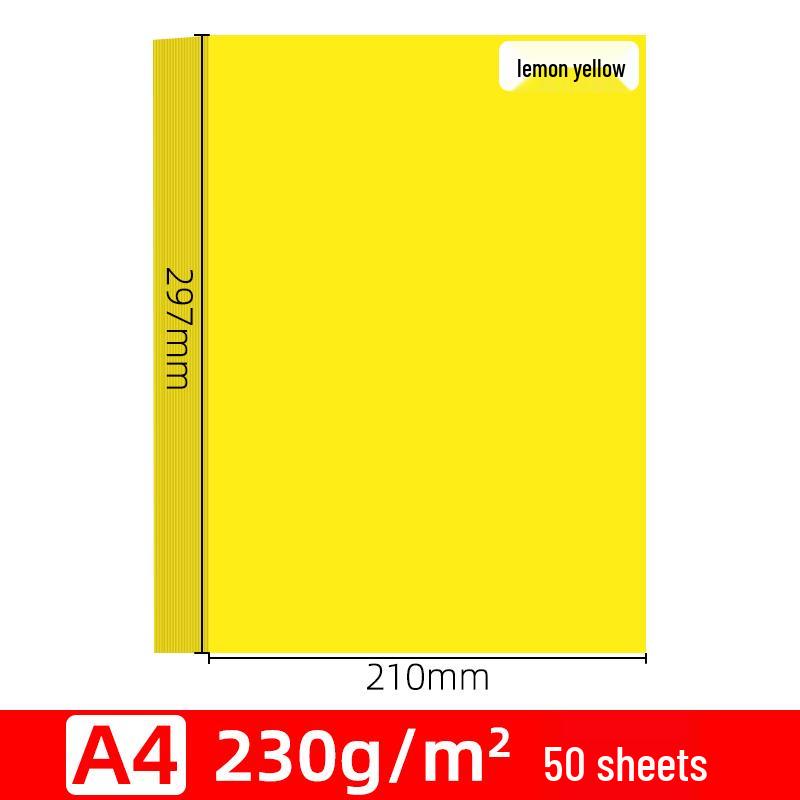 Tangerine A4 Color Paper: 70g Cardstock for Office & Handmade Origami, Gold.