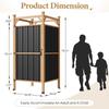 Secure Outdoor Shower Enclosure with Metal Panels, Hooks, and Shelves - Ideal for Pool and Beach Rinsing, Compact Design