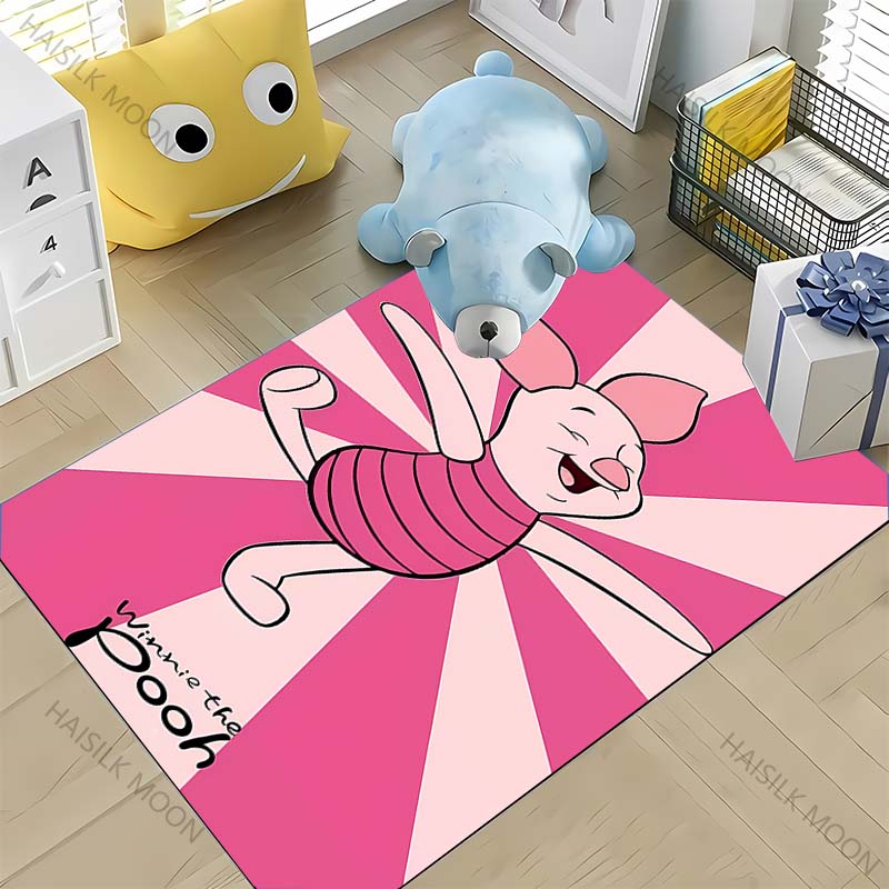 Winnie The Pooh Piglet Pattern Printed Carpet Bedroom Living Room Mat Home Large Area Decor Non-Slip Floor Pad Rug Fast Shipping