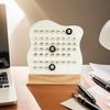 Ring-Shaped Wooden Office Desk Ornament – 2025 Monthly Calendar with Simple Design