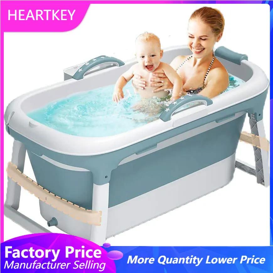 Freestanding Bathtub Toddler Children Twins Family Kids Plastic Silicone Luxury Large Bath Tub Portable Foldable Bathtub