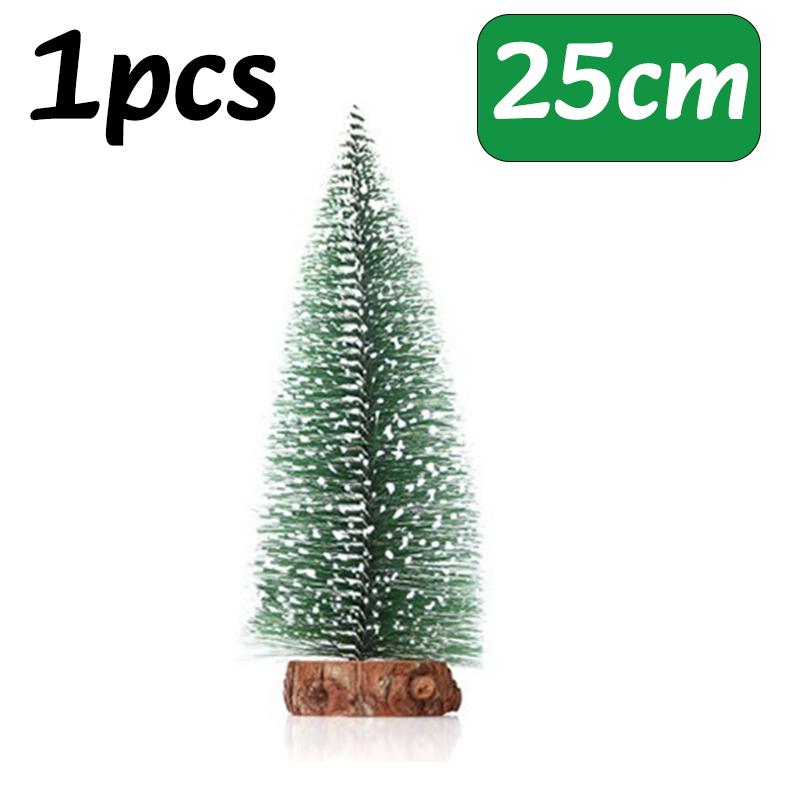 1/2/4PC Mini Christmas Tree Decor with Snow Covered Pine Winter Snow Ornaments Trees Xmas Party Home Party Tabletop Decoration