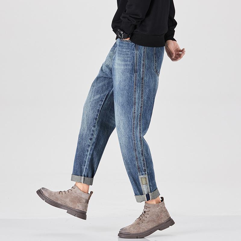 Loose Size Jeans, Men's Spring and Autumn Trend, Men's Harun Pants, Side Panels, Trendy Harun Men's Clothing