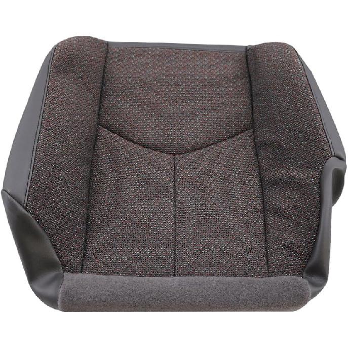 Driver Side Bottom Cloth Seat Cover, Gray Front Driver Bottom Seat Cover Fit for 2003-2007 Chevy Silverado/GMC Sierra 1500 2500 3500 HD