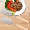 [TL]Stainless Steel Square Head Steak Cooking Spatula Wood Handle Pizza Shovel Pancake Beef Scraper BBQ Utensils For Kitchen