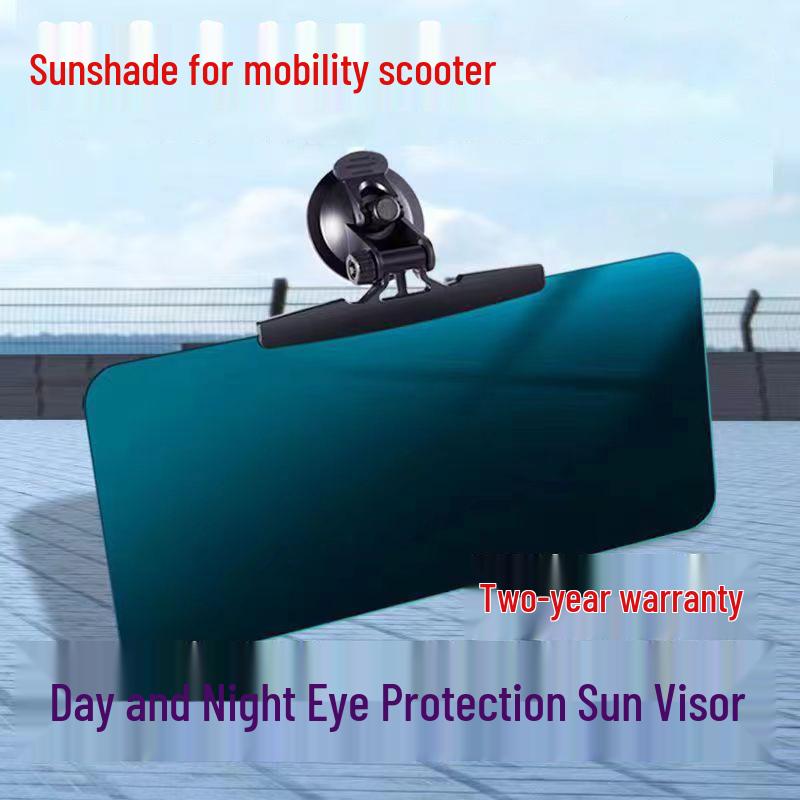 Quick-Install Sunshade for Mobility Scooter or Tricycle - Windshield Cover with Suction Cup, Sun Protection, Free Shipping