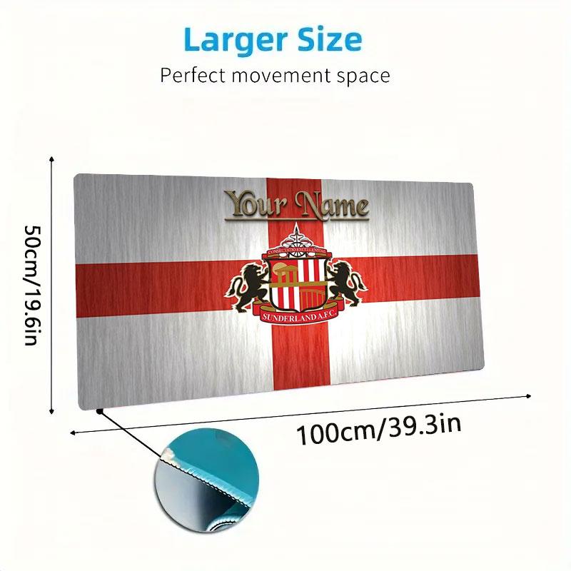 Sunderland A.F Custom Name Large Size Mouse Pad Large Gaming Table Cushion Non-slip Laptop Tablet Big Mousepad XXL Mat Mini PC Playmat With Lock Edge