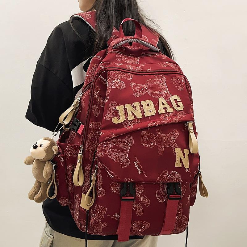 Schoolbag Children Elementary School Students Girls Junior High School Boys High School Letters Large Capacity Backpack