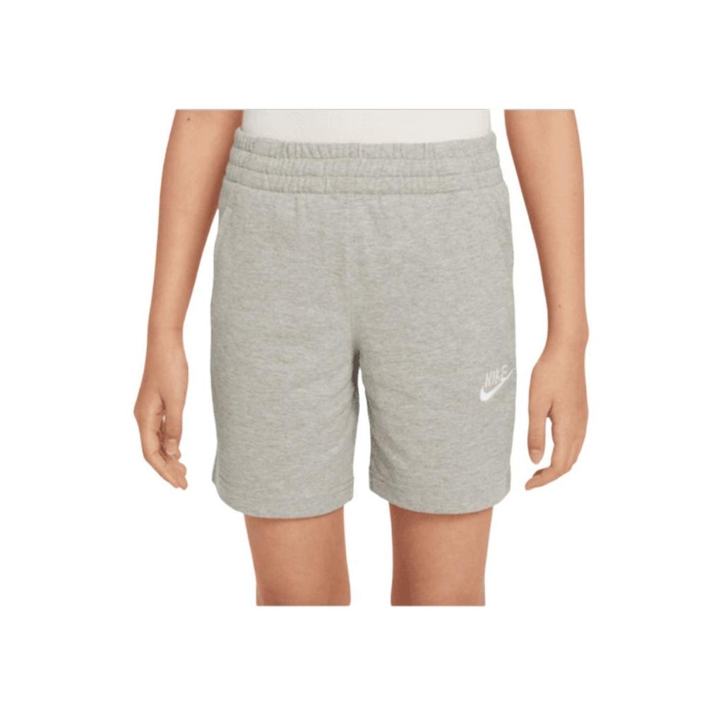 Nike Sportswear Club Big Kids 6" Knit Shorts Solid Color Print Embroidered Elastic Waist Shorts Kids Shorts Dark-Gray White FZ5512-063