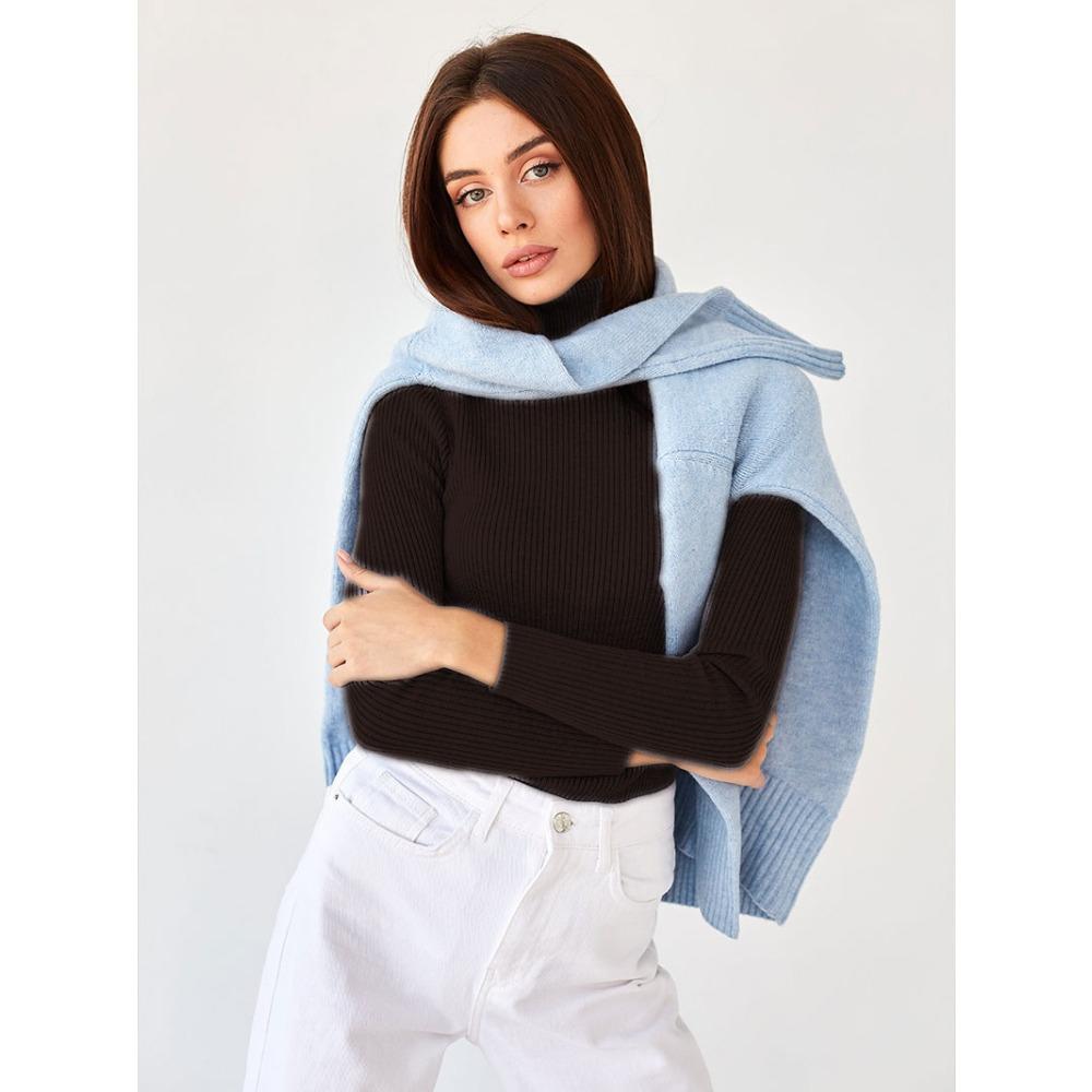 Women's High-Neck Knitted Pullover / Base Layer