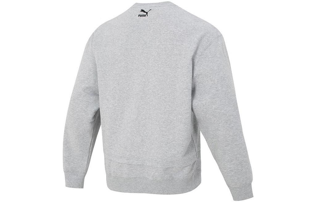 PUMA Sweatshirts Women's Gray Crew Neck Moderate Regular 536784-04