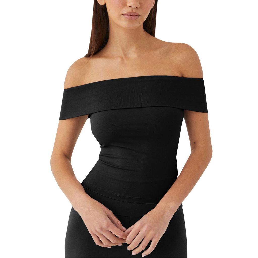 Women's New Summer Tube Top Sexy T-Shirt One Shoulder Hot Girl Top