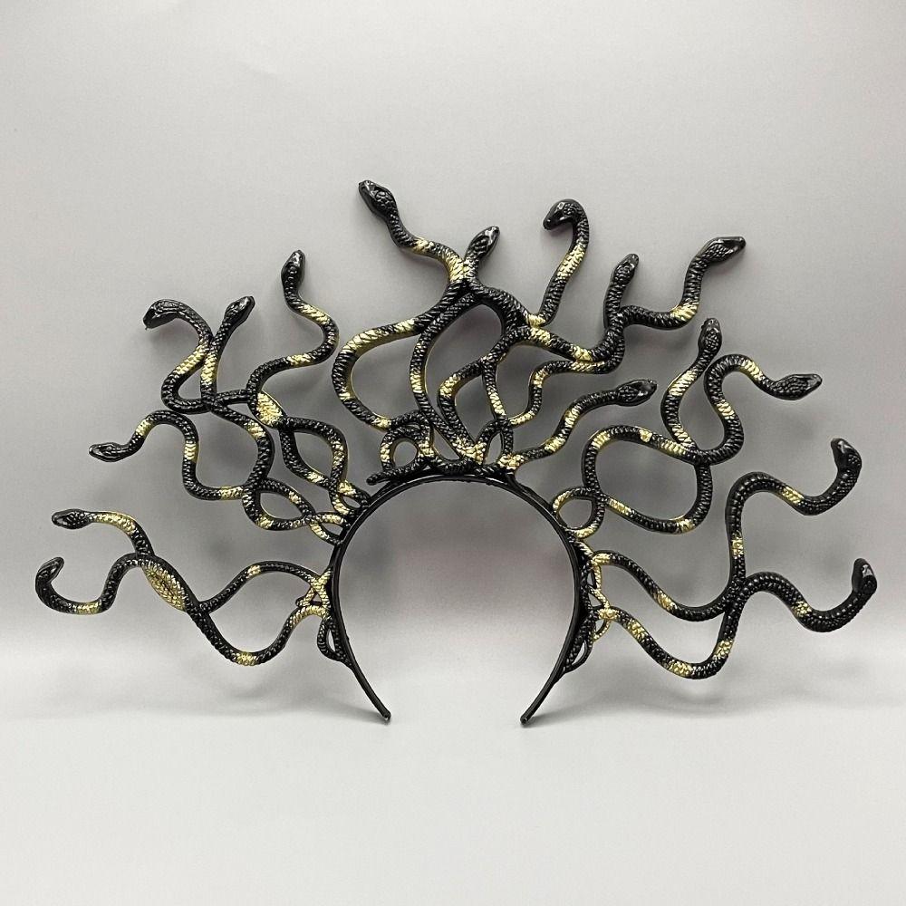 Horror Halloween Headband Realistic Cosplay Costume Prop New Snake Hair Hoop  Party Supplies