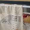 French Lace Curtain Vintage Short Sheer Cabinet Curtain Farmhouse Rustic Boho
